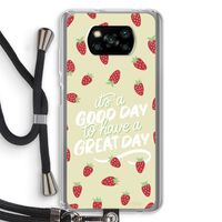 Don't forget to have a great day: Xiaomi Poco X3 NFC Transparant Hoesje met koord