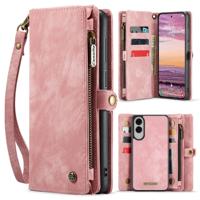 Caseme Samsung Galaxy S25 Edge hoes - Vintage 2 in 1 portemonnee - Lichtroze Caseme Samsung Galaxy S25 Edge hoes - Vintage 2 in 1 portemonnee - Lichtroze