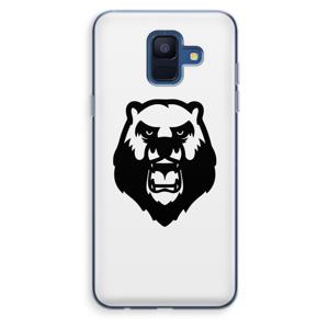 Angry Bear (white): Samsung Galaxy A6 (2018) Transparant Hoesje