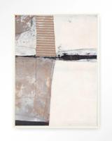 Urban Cotton Wandkleed 'Abstract 5' 80 x 110cm in Floating Frame - off white