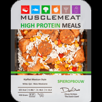 Muscle Meat High Protein Meals Kipfilet Mexican Style Witte Rijst Mais Mexicana Spieropbouw 450 g bij Jumbo
