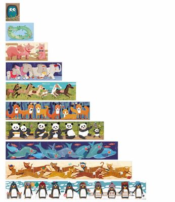 Londji 10 puzzels - 10 pinguins