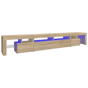 vidaXL Tv-meubel met LED-verlichting 260x36,5x40cm sonoma eikenkleurig