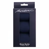Mondoni showsokken 3-pack donkerblauw maat:36-41