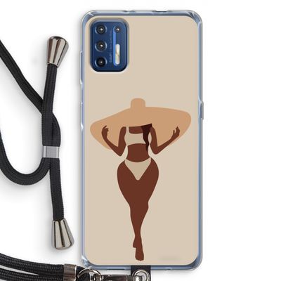 Let's get salty: Motorola Moto G9 Plus Transparant Hoesje met koord