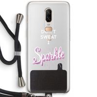 Sparkle quote: OnePlus 6 Transparant Hoesje met koord