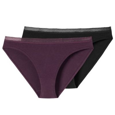 Schiesser 2 stuks Cotton Lace Rio Slip