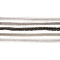 Chenilledraad - 10x - wit/grijs/zwart - 50 cm - hobby/knutsel materialen