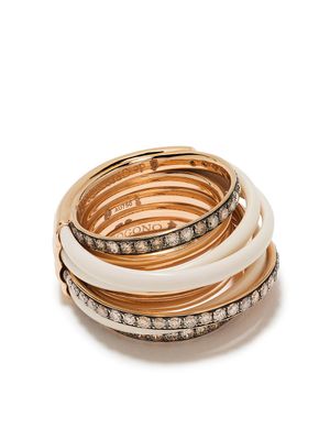 De Grisogono bague multi-rangs en or rose 18ct à ornements en diamant