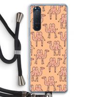 Kameel: Sony Xperia 5 II Transparant Hoesje met koord