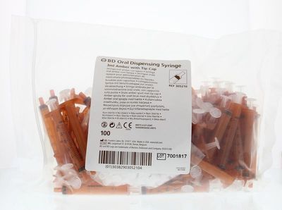 BD Orale spuit opaak 3ml (100 st)