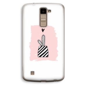 Zwart-wit cactus: LG K10 (2016) Transparant Hoesje