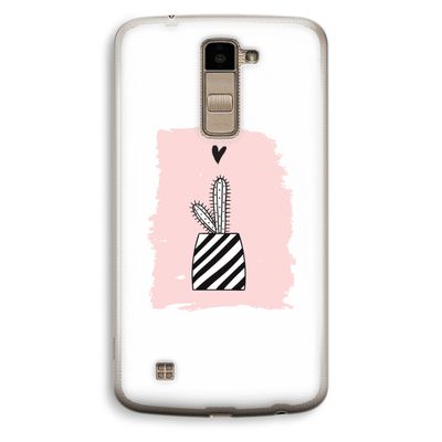 Zwart-wit cactus: LG K10 (2016) Transparant Hoesje