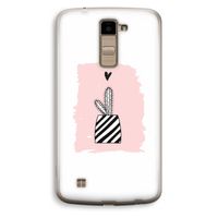 Zwart-wit cactus: LG K10 (2016) Transparant Hoesje