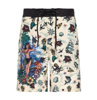 King Kerosin AOP Sailor Swim Short Ecru-XXXL