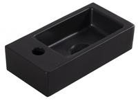 Wiesbaden Rhea mini fontein links 36,5 x 18 x 9 cm keramiek mat zwart