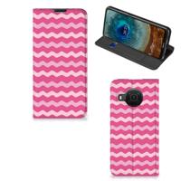 Nokia X20 | X10 | Hoesje met Magneet | Waves Pink