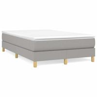 Boxspring met matras stof lichtgrijs 120x190 cm