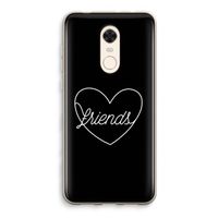 Friends heart black: Xiaomi Redmi 5 Transparant Hoesje