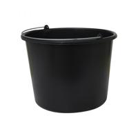 Emmer plastic zwart 12 liter