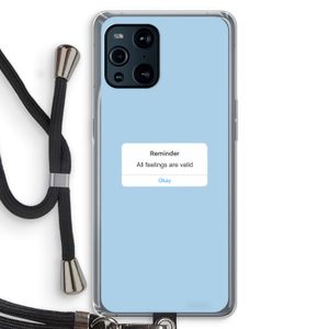 Reminder: Oppo Find X3 Transparant Hoesje met koord