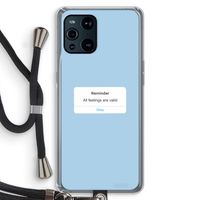 Reminder: Oppo Find X3 Transparant Hoesje met koord