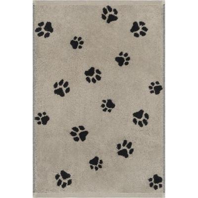 Cawö Cawo We love Dogs gemustert 6247 Gastendoekje 30x50 schwarz/beige