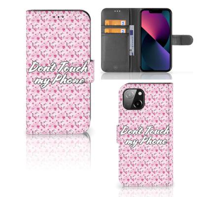 Apple iPhone 13 Portemonnee Hoesje Flowers Pink DTMP Apple iPhone 13 Portemonnee Hoesje Flowers Pink DTMP
