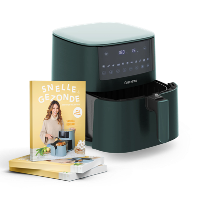 Lentedeal: XXL Air Fryer Pine Green + Sandra's snelle en gezonde Air Fryer-recepten