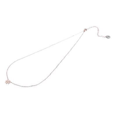 Go Dutch Label Ketting met Klavertje Vier Rosé Goud