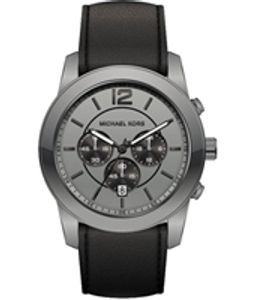 Horlogeband Michael Kors MK8434 Leder Zwart 24mm