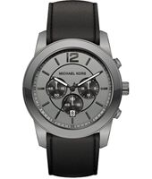 Horlogeband Michael Kors MK8434 Leder Zwart 24mm