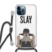 Slay All Day: iPhone 13 Pro Max Transparant Hoesje met koord