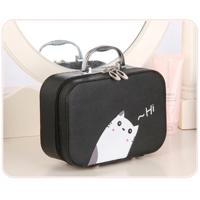 Draagbare grote capaciteit Cute Cartoon Waterproof make-up Tools Kit cosmetische Beautycase grootte: L 25*18.5*11cm(Black) Draagbare grote capaciteit Cute Cartoon Waterproof make-up Tools Kit cosmetische Beautycase grootte: L 25*18.5*11cm(Black)