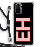 Monogram: Xiaomi Redmi Note 10 Pro Transparant Hoesje met koord