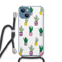 Sanseveria: iPhone 13 mini Transparant Hoesje met koord Sanseveria: iPhone 13 mini Transparant Hoesje met koord