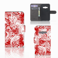 Telefoonhoesje met Naam Samsung Galaxy Xcover 3 | Xcover 3 VE Angel Skull Rood