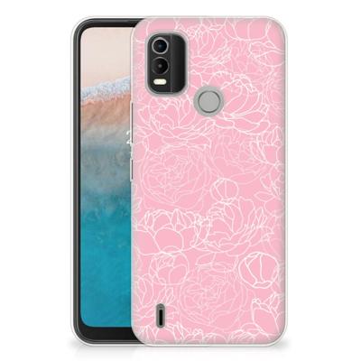 Nokia C21 Plus | TPU Case | White Flowers
