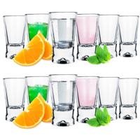 Glasmark Shotglazen Krosno - transparant glas - 12x - 25 ml - borrelglazen