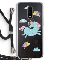 Vliegende eenhoorn: OnePlus 7 Transparant Hoesje met koord