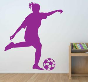 Voetbal vrouw sticker