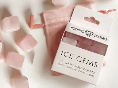 Ice Cubes Rose Quartz (Set van 9)