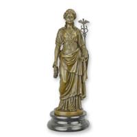 A BRONZE SCULPTURE OF ATHENA A BRONZE SCULPTURE OF ATHENA