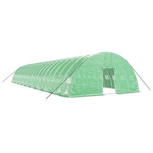 The Living Store Broeikas - - Polyethyleen (PE) en Gegalvaniseerd Staal - 20x6x2.85m - Groen