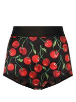 Dolce & Gabbana culotte imprimée à taille haute - Noir - thumbnail