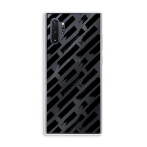 Zwarte vegen: Samsung Galaxy Note 10 Plus Transparant Hoesje