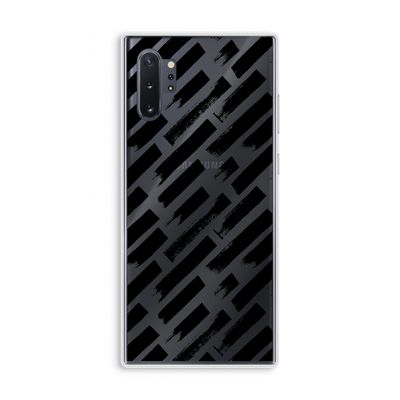 Zwarte vegen: Samsung Galaxy Note 10 Plus Transparant Hoesje