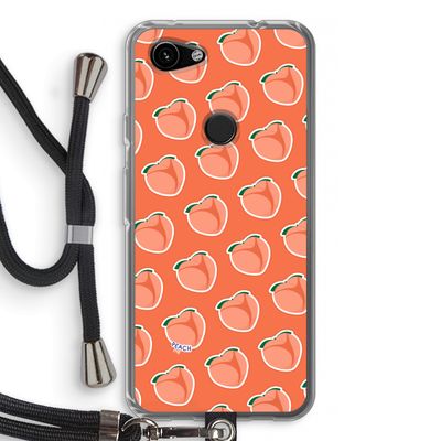 Just peachy: Pixel 3a Transparant Hoesje met koord