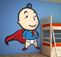 Sticker kinderkamer superheld baby