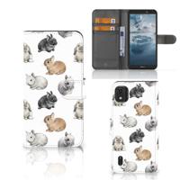 Telefoonhoesje | Met pasjeshouder | voor Nokia C2 2nd Edition Konijntjes
